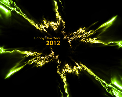 New Year Goldenrod Green Abstract Wallpaper 1025